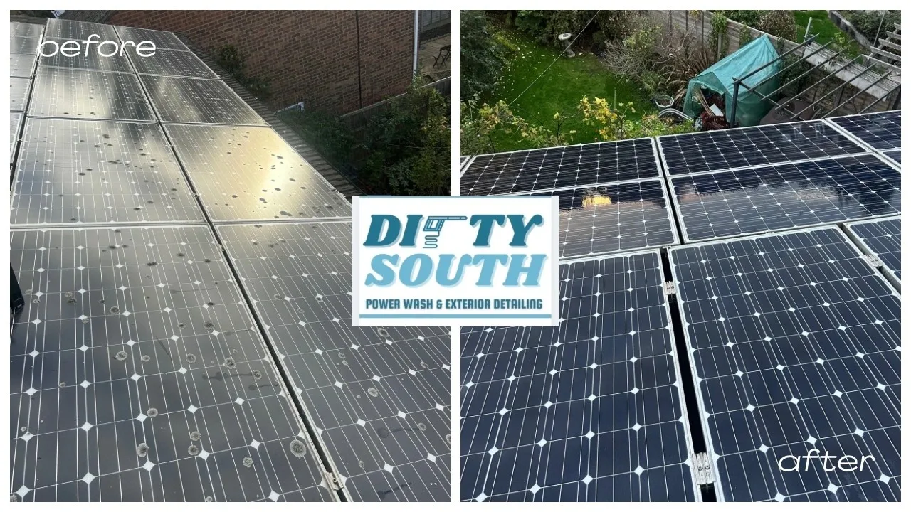 Solar panel cleaning results