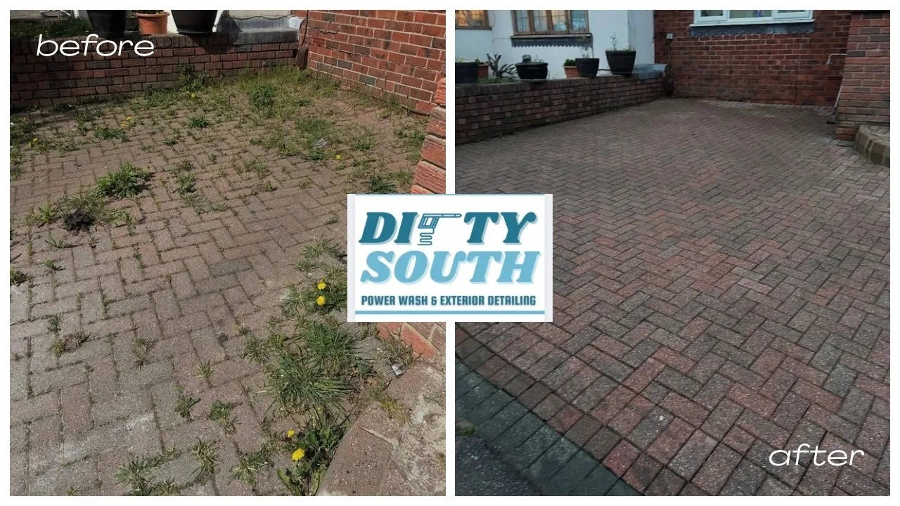 Weed-covered driveway restored