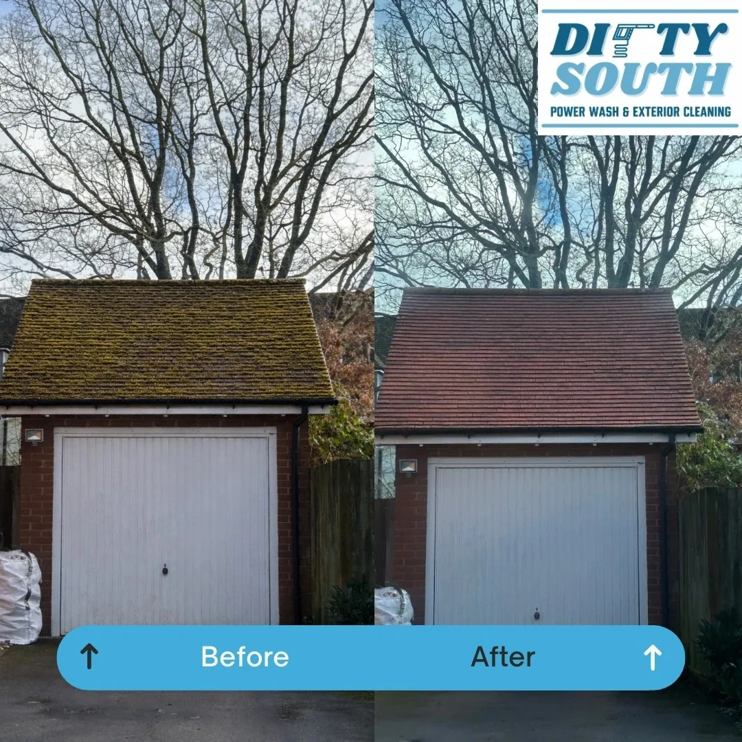 Garage roof moss removal